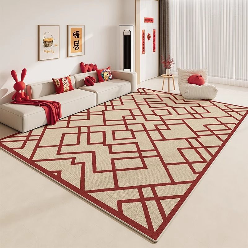 Red faux cashmere carpet for wedding and engagement