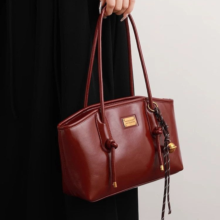 Red festive wedding bag for brides