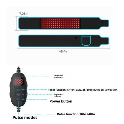 Red Infrared Light Therapy Belt for Back Pain Relief