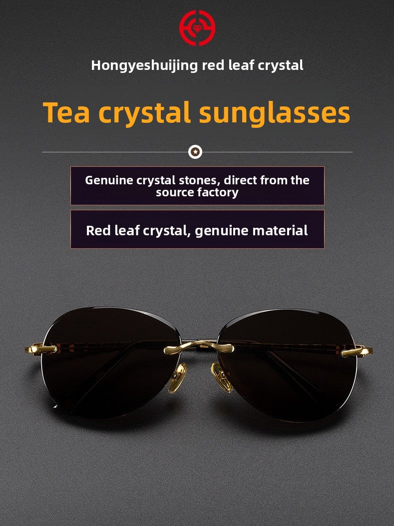 Red Leaf Crystal Eyeglasses
