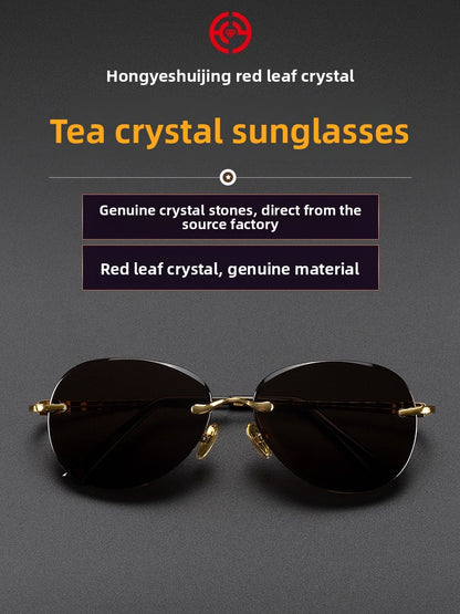 Red Leaf Crystal Eyeglasses