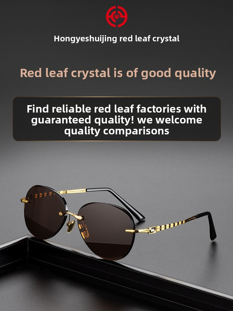 Red Leaf Crystal Eyeglasses