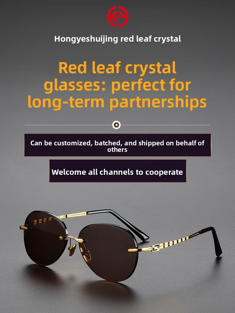 Red Leaf Crystal Eyeglasses