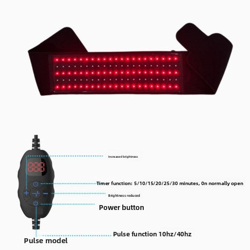 Red light and infrared light physiotherapy belt