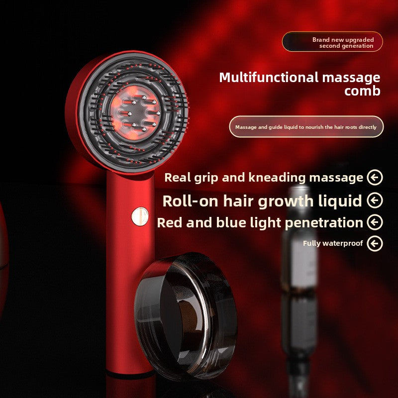 Red light hair growth device scalp massage comb