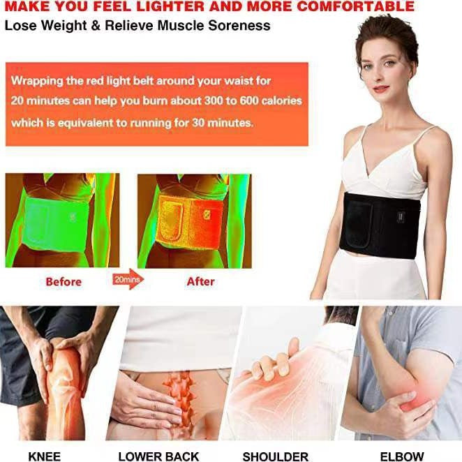 Red light physiotherapy belt