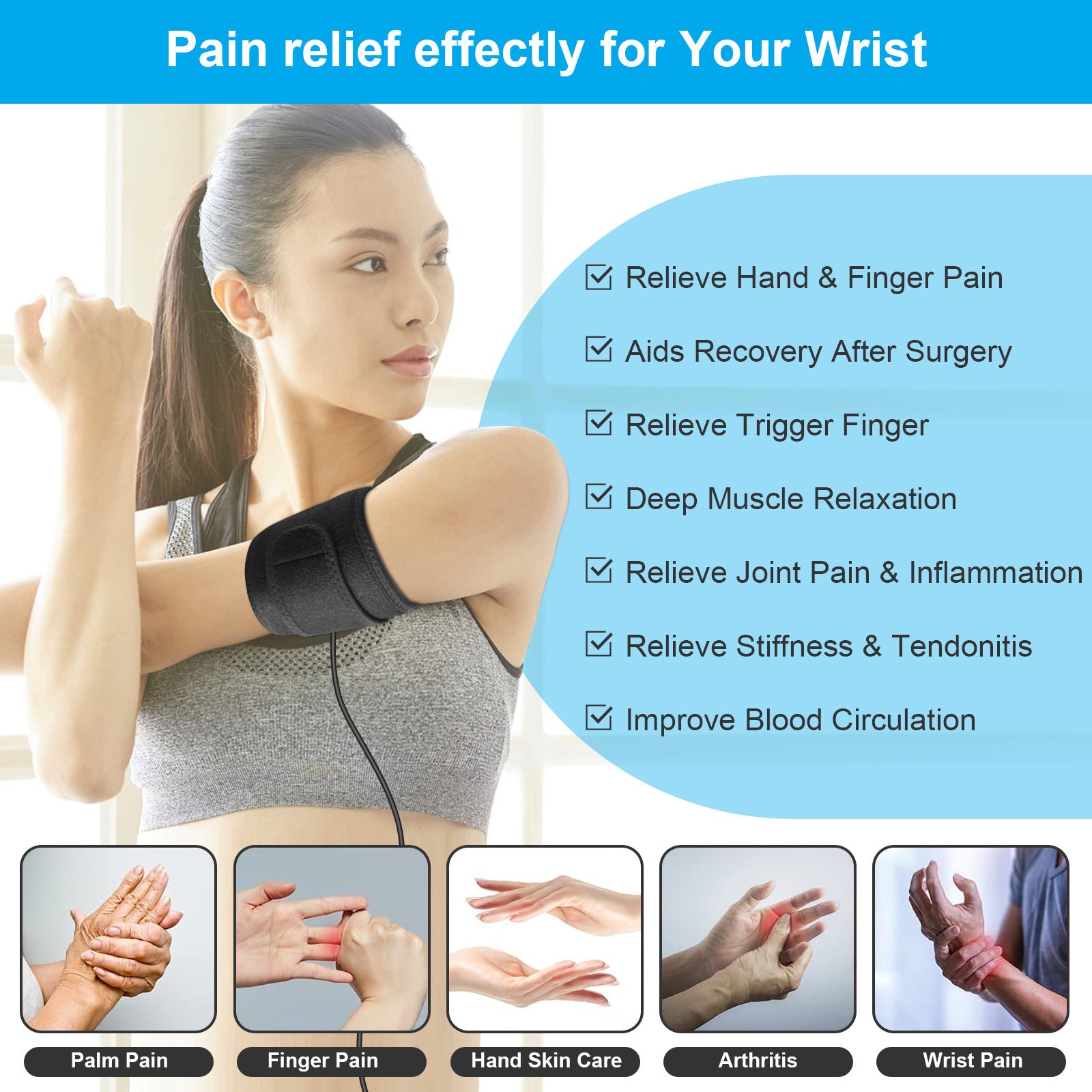 Red Light Therapeutic Wrist Support Band