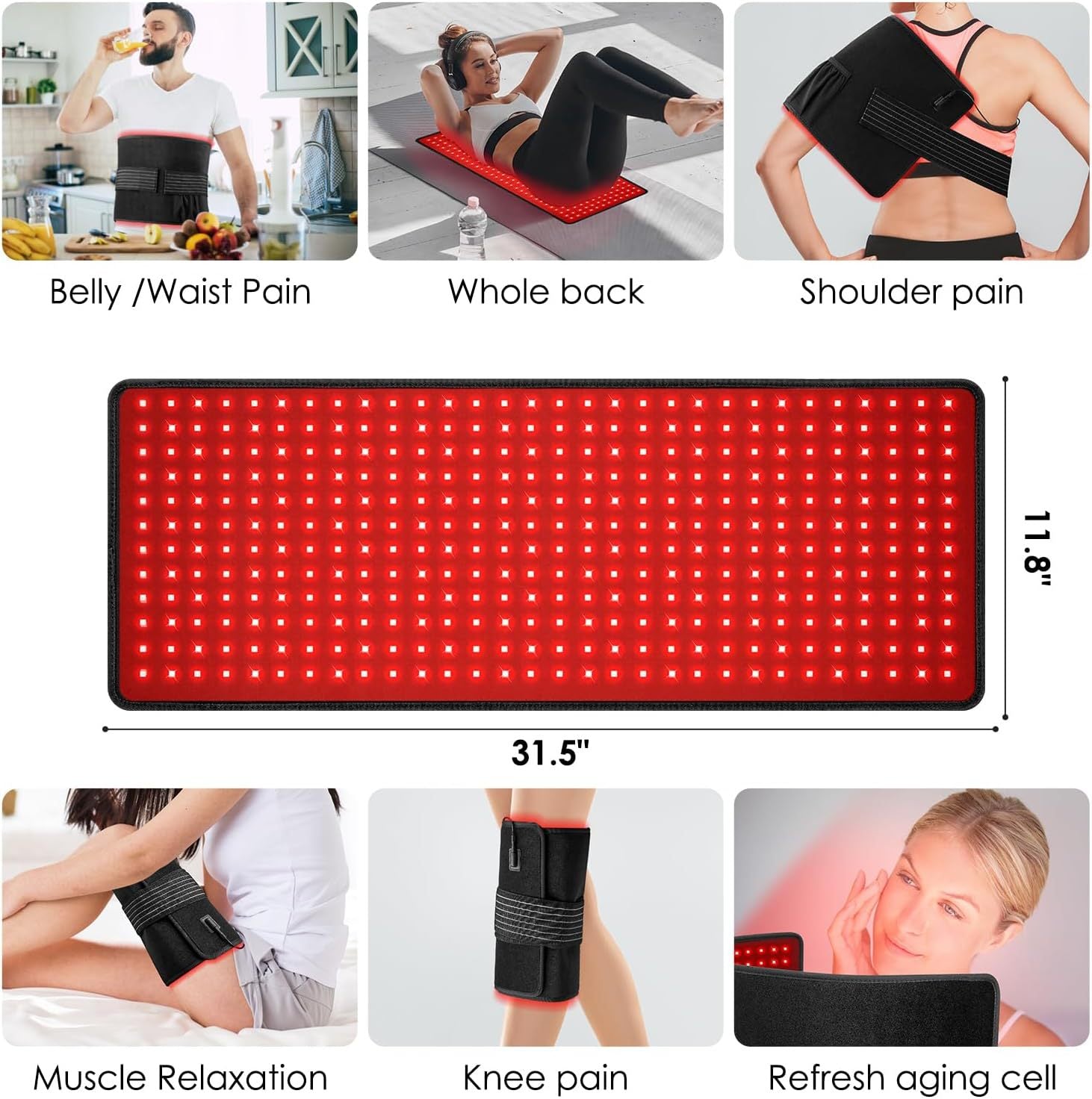 Red Light Therapy Heating Mat with Adjustable Temperature