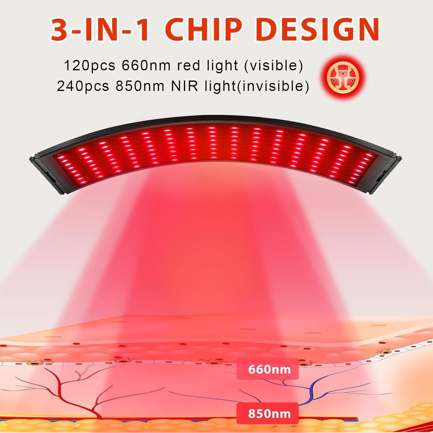 Red light therapy lamp