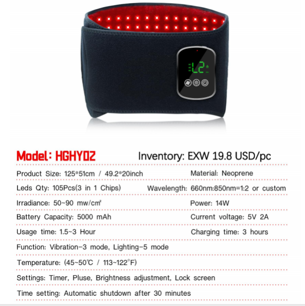 Red light therapy massager