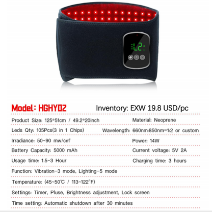 Red light therapy massager