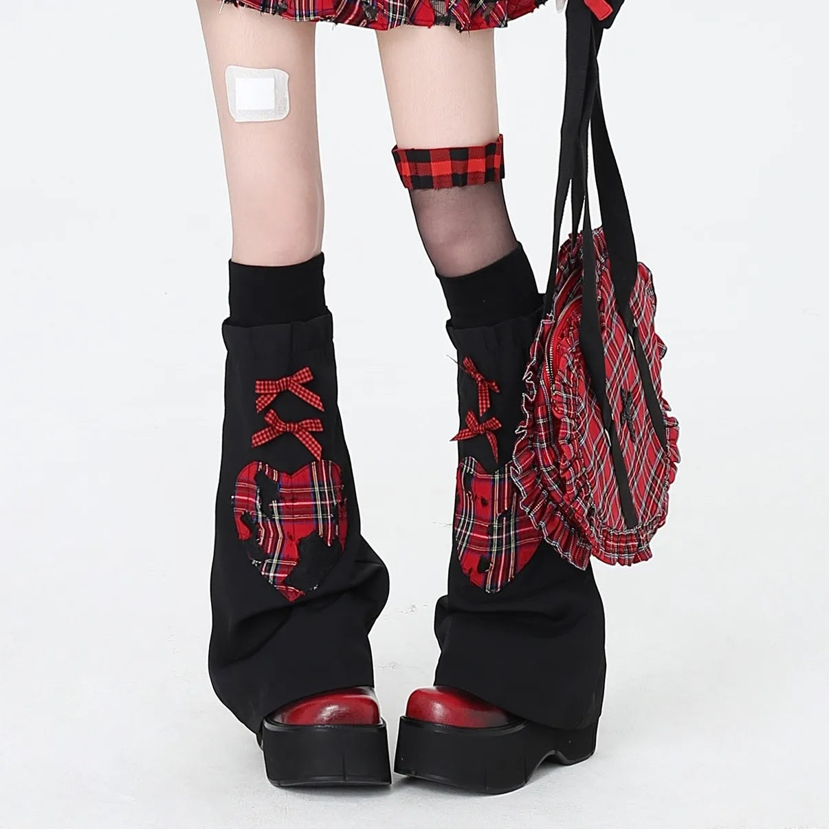 Red Plaid Fluffy Cake Skirt