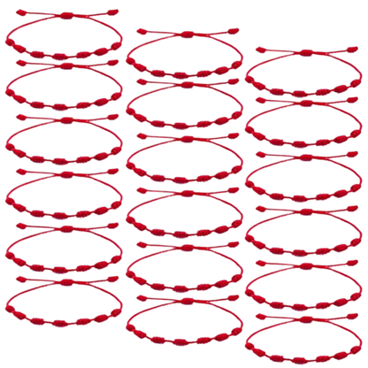 Red rope seven-knot lucky bracelet