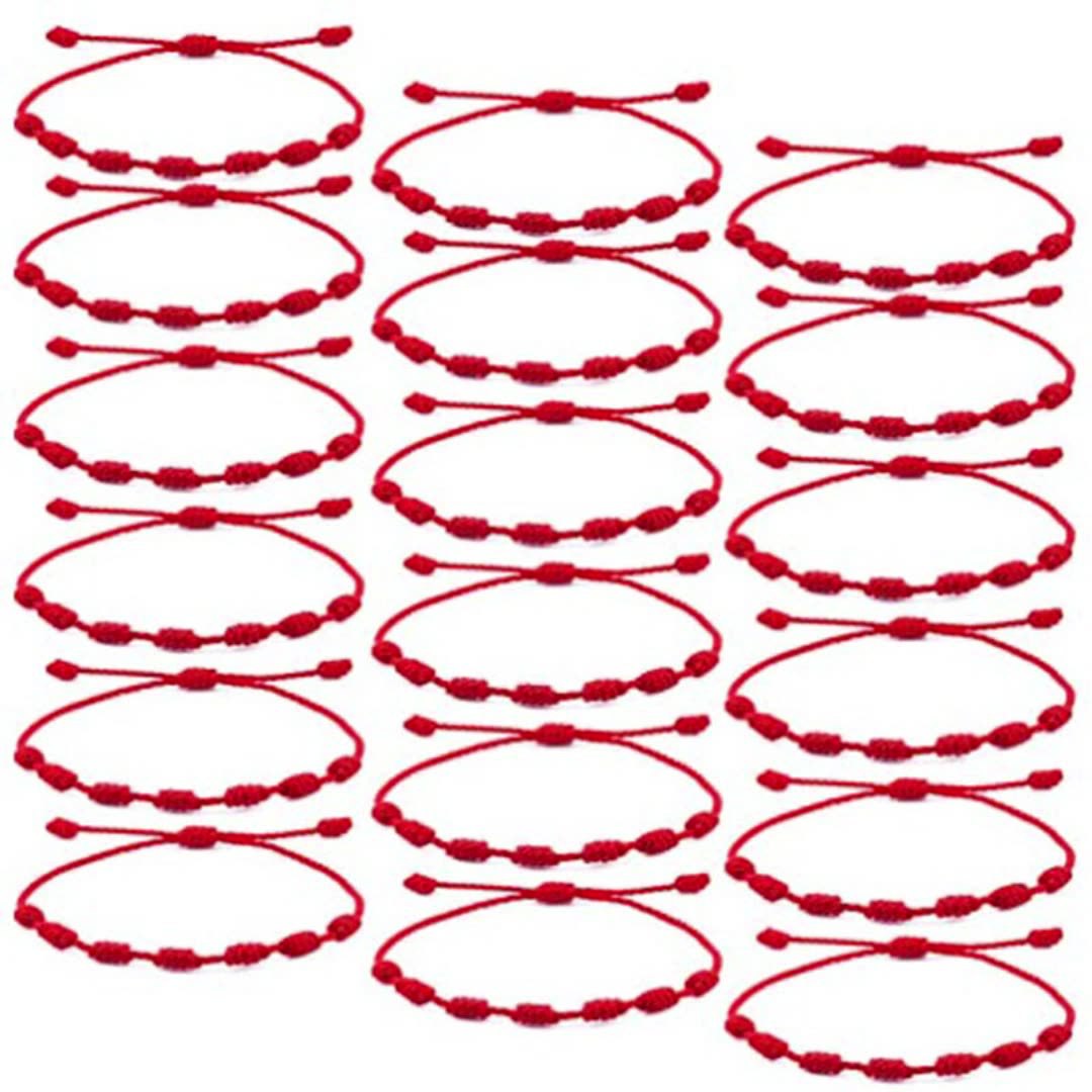 Red rope seven-knot lucky bracelet