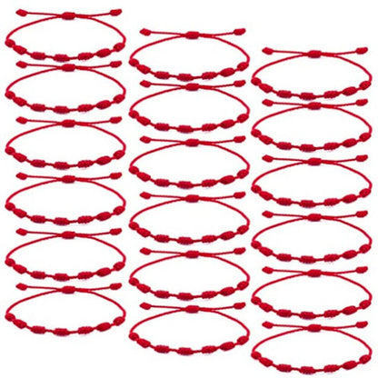 Red rope seven-knot lucky bracelet