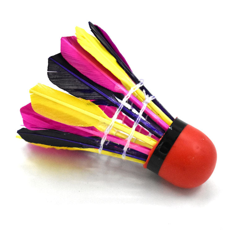 Red-skin-colored multi-colored badminton balls