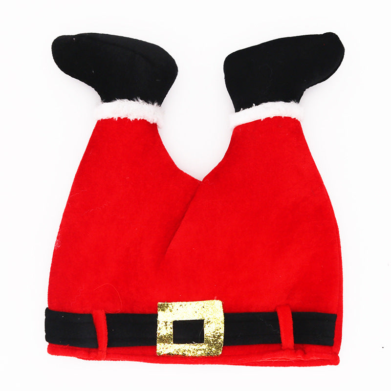 Red trouser-leg cap