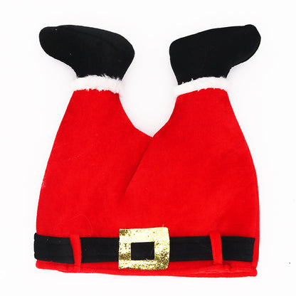 Red trouser-leg cap