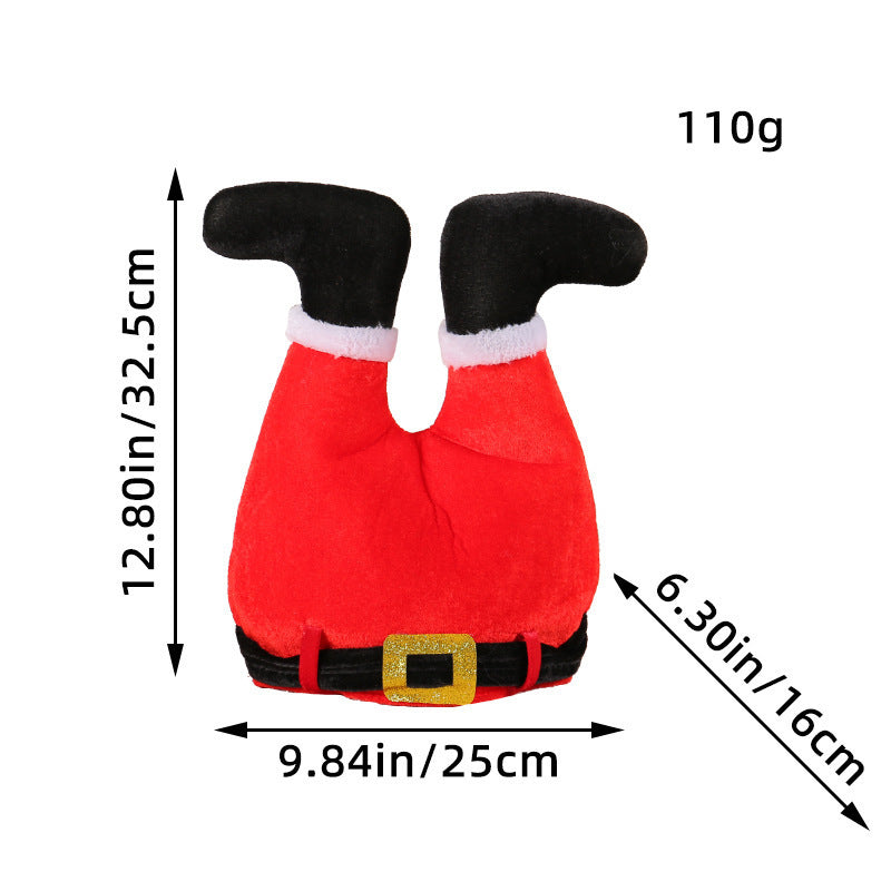 Red trouser-leg cap