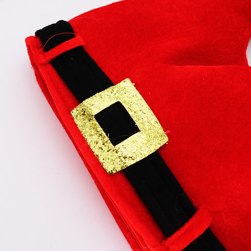 Red trouser-leg cap