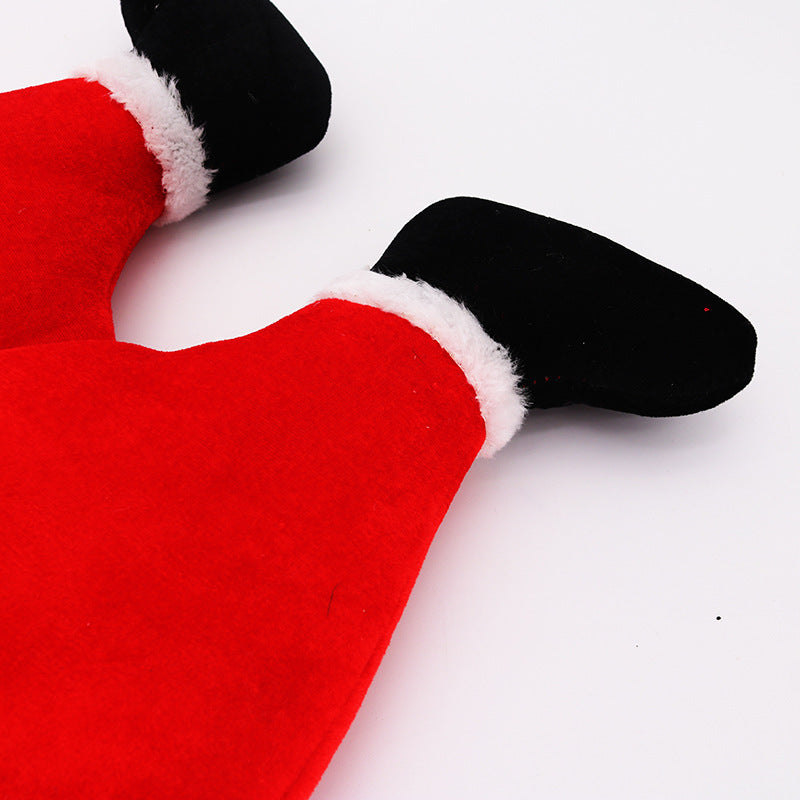 Red trouser-leg cap