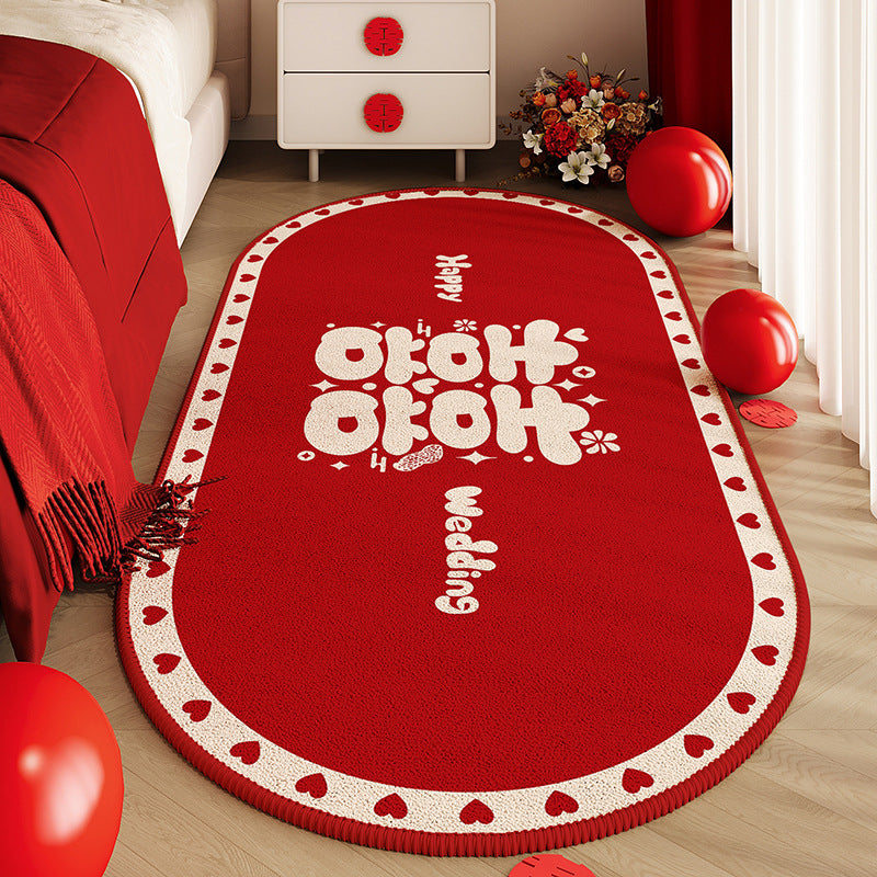 Red Wedding Carpet with Happy Character Design