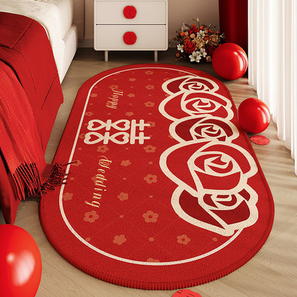Red Wedding Carpet with Happy Character Design
