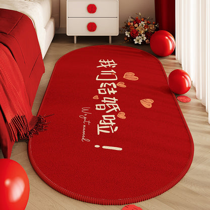 Red Wedding Carpet with Happy Character Design