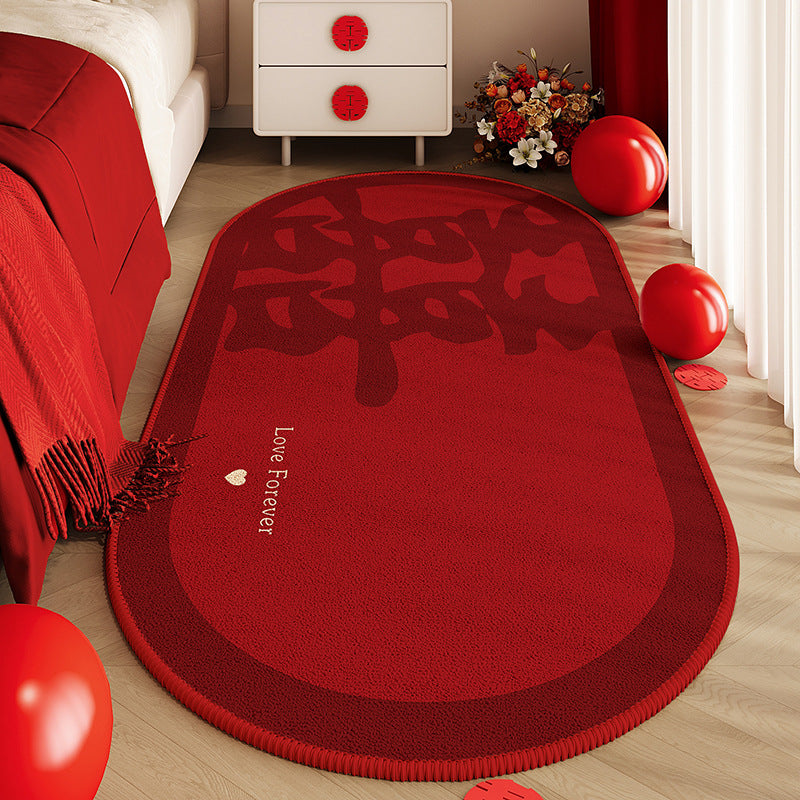 Red Wedding Carpet with Happy Character Design