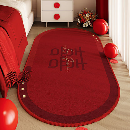Red Wedding Carpet with Happy Character Design