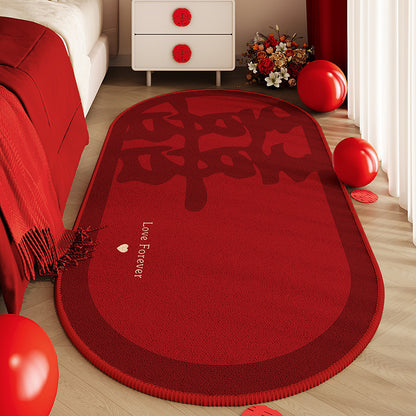 Red Wedding Carpet with Happy Words