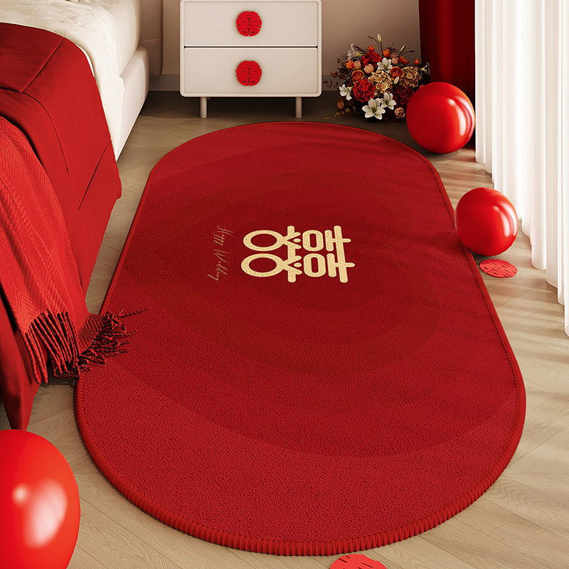 Red Wedding Carpet with Happy Words