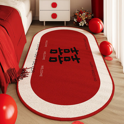 Red Wedding Carpet with Happy Words
