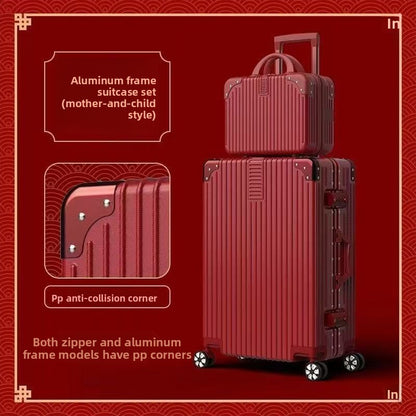Red Wedding Suitcase with TSA Lock