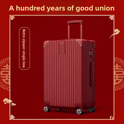 Red Wedding Suitcase with TSA Lock