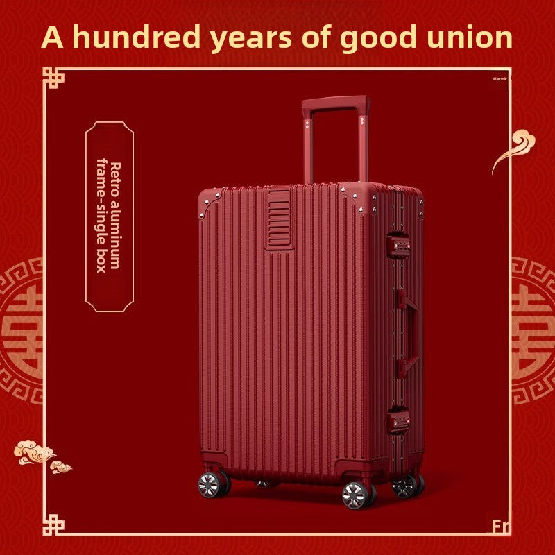 Red Wedding Suitcase with TSA Lock