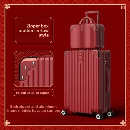 Red Wedding Suitcase with TSA Lock