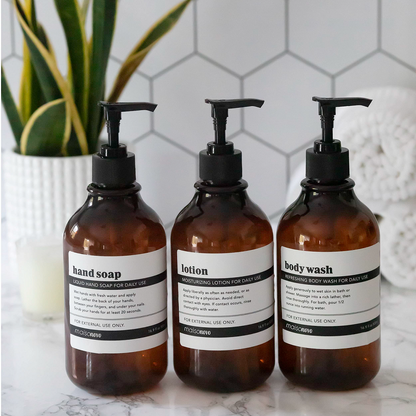 Refillable Pump Bottles for Shampoo and Shower Gel