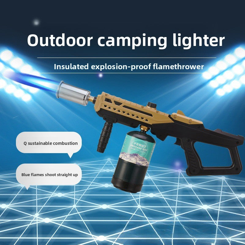 Refillable Windproof Butane Flamethrower Lighter