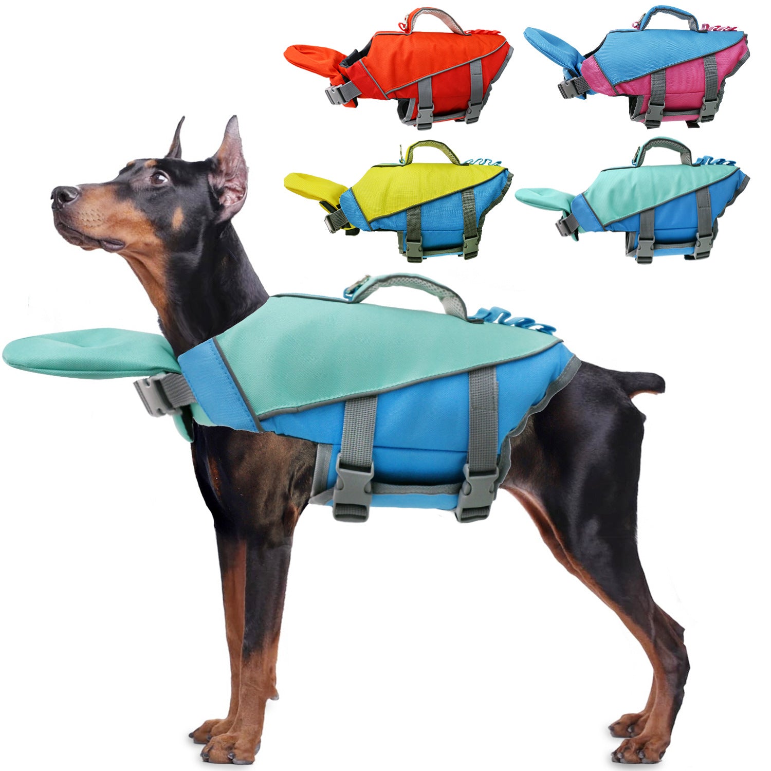 Reflective Dog Life Jacket Safety Swimsuit