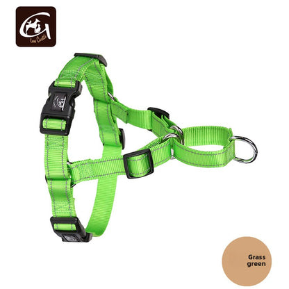 Reflective nylon anti-bullying chest strap for pets, pet chest and back harness