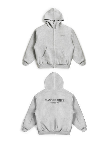 Reflective Print Hooded Sweatshirt