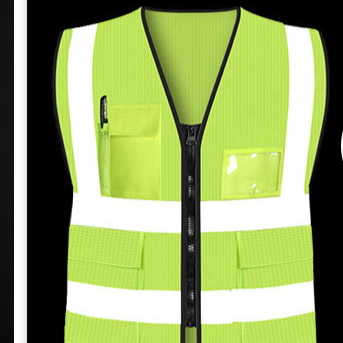 Reflective Safety Vest with Multiple Pockets