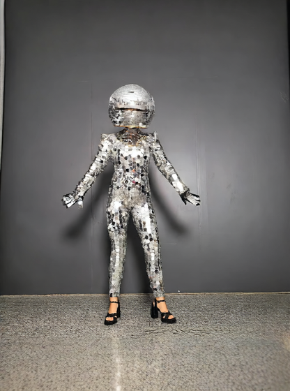 Reflective Stage Performance Jumpsuit