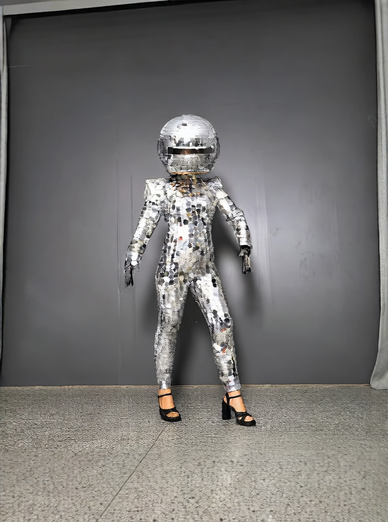 Reflective Stage Performance Jumpsuit