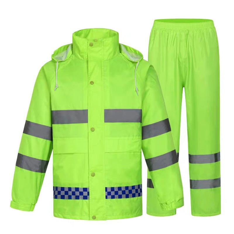 Reflective Waterproof Raincoat and Pants Set