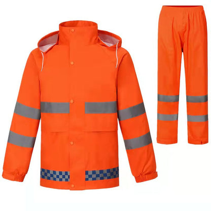 Reflective Waterproof Raincoat and Pants Set