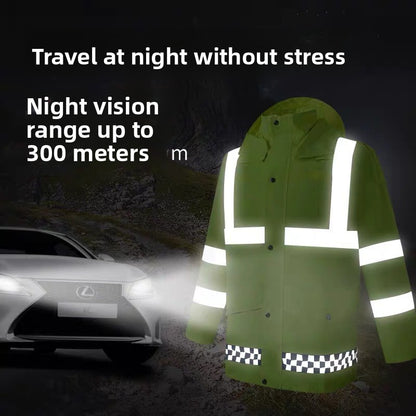 Reflective Waterproof Raincoat and Pants Set
