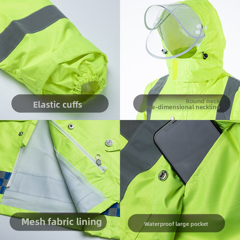 Reflective Waterproof Raincoat and Pants Set