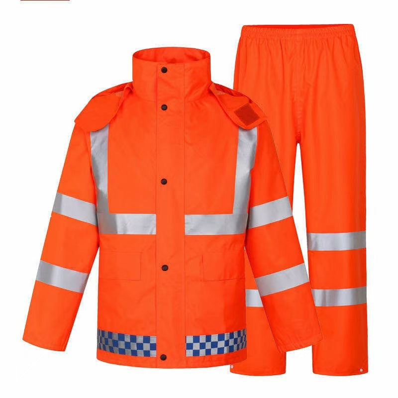 Reflective Waterproof Raincoat and Pants Set